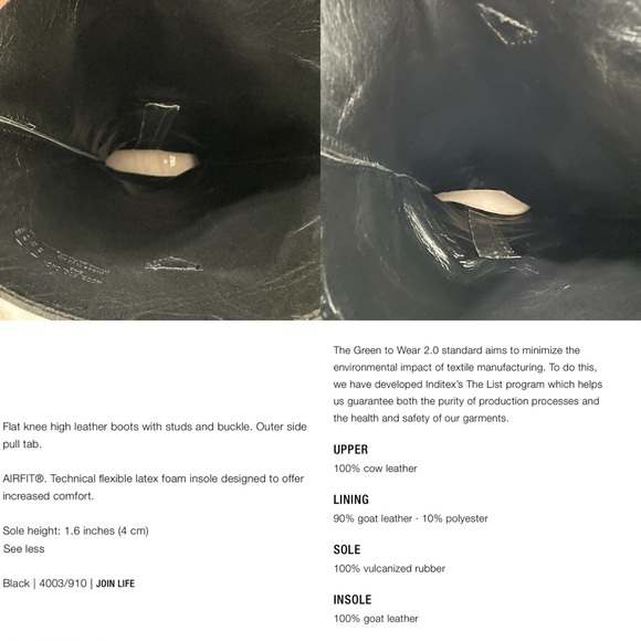 Zara Leather Boots with Rivets-Limited Edition Women's Size 39/US 8 - Picture 15 of 16